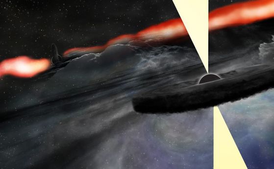 Втора свръхмасивна черна дупка случайно намериха в радиогалактика