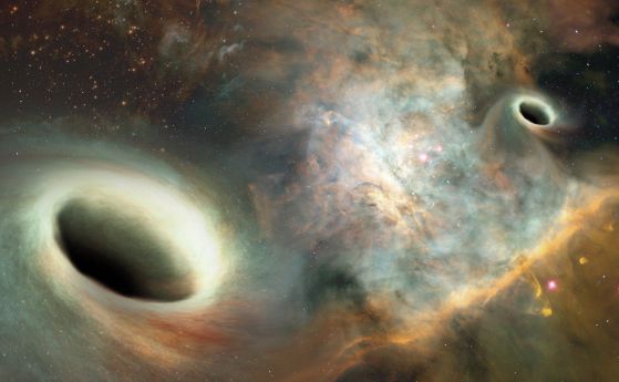 За първи път са видени две свръхмасивни черни дупки в бесен танц една около друга
