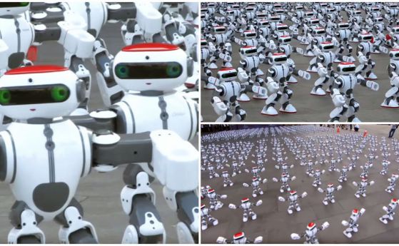 Повече от 1000 роботи танцуват в синхрон за рекорд на Гинес (видео)
