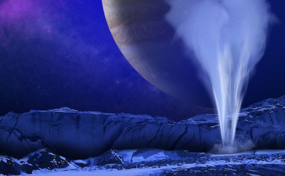 Един от гейзерите на Европа, спътника на Юпитер, може да не съществува