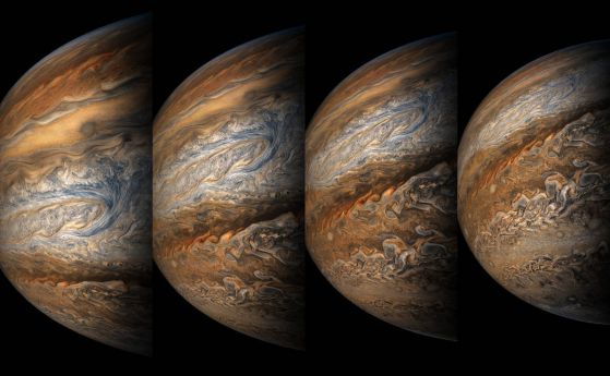 Юпитер представи географията си в осмия подход на Juno