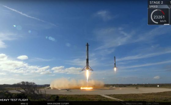 На живо: Стартът на Falcon Heavy, който ще отведе хора до Марс в бъдеще (обновена)