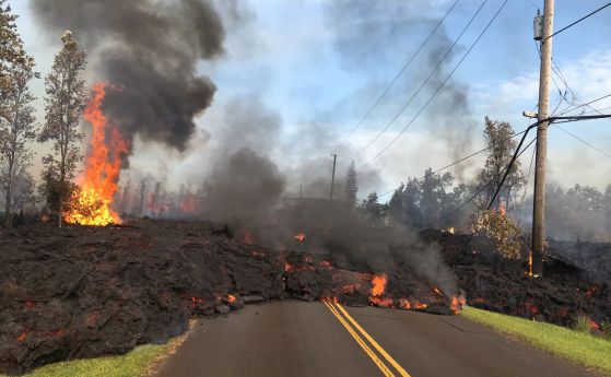Огнена лава залива Хавай (снимки и видео)