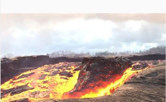 Хавайският вулкан Килауеа породи огромна топка лава