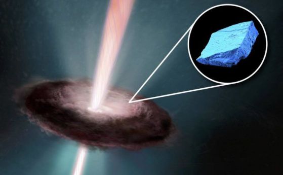 Сини кристали в метеоритите показват, че Слънцето е имало ужасно детство