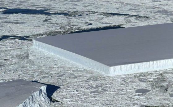 Може ли айсберг да има толкова перфектна геометрична форма? (видео)