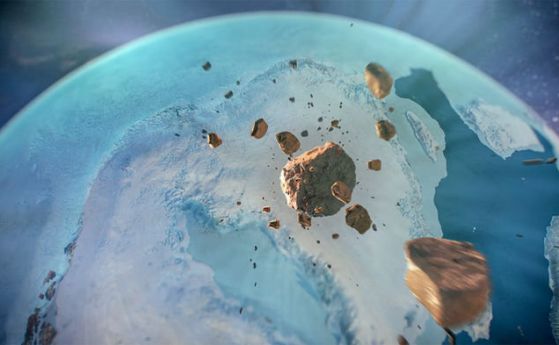 Огромен кратер е намерен под леда на Гренландия (видео)