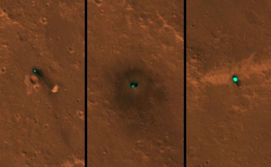 Сателит на НАСА фотографира модула InSight на Марс от космоса
