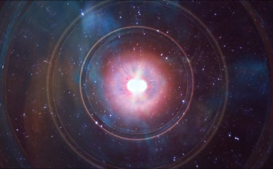 Сблъсъкът на неутронни звезди дава нова оценка на скоростта на разширяване на Вселената (видео)