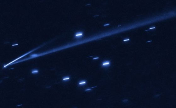 За първи път е забелязан астероид, подобен на комета, който променя цвета си