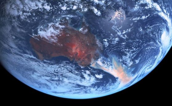 Сателитни снимки показват горските пожари в Австралия (видео)