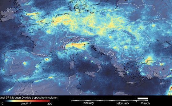 Заради коронавируса над Италия намаляха емисиите на азотен диоксид (видео)