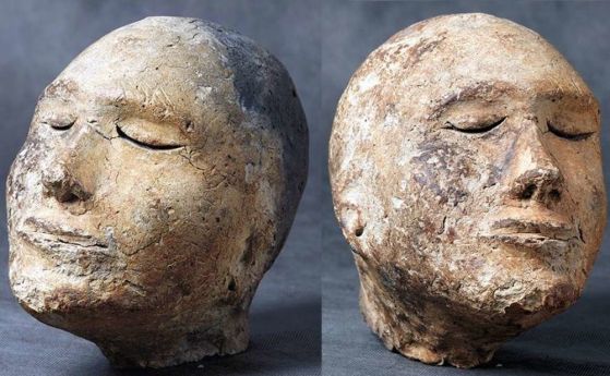 Череп на овен е открит в загадъчна древна глинена фигура на човешка глава