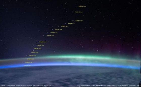 Керванът спътници Starlink е заснет от МКС. Как можем да наблюдаваме тези спътници? (видео)