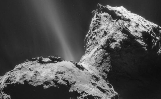 Данните от Rosetta разкриват ултравиолетово полярно сияние около кометата 67P