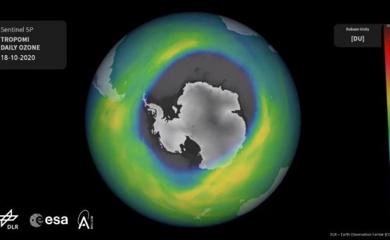 Озоновата дупка над Антарктика е много по-дълбока и по-широка през 2020 г.  (видео)