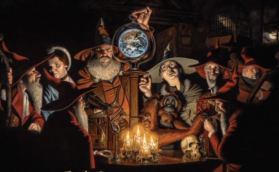 Магьосниците от Невидимия университет създават копие на Земята в „Науката от Света на Диска“ от Тери Пратчет