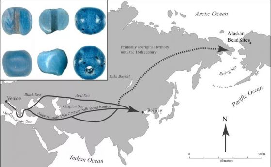Венециански сини мъниста отпреди Колумб са намерени в Аляска според проучване