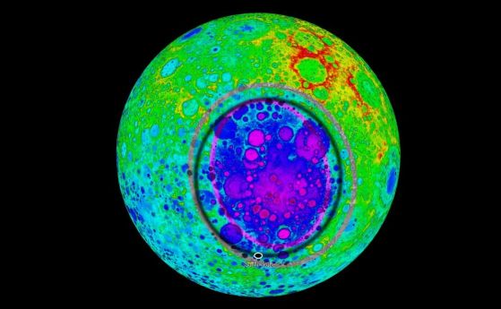 Най-големият кратер на Луната разкрива тайните на лунната формация