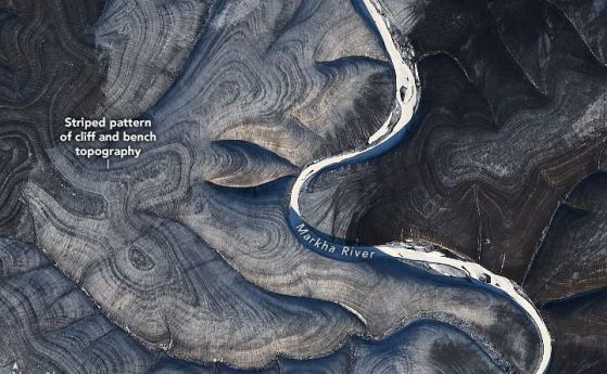 Учени от НАСА са озадачени от странни геоложки ивици, появяващи се в Русия