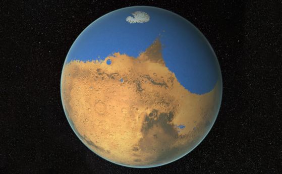 Повечето от липсващата вода на Марс може да се крие в кората му