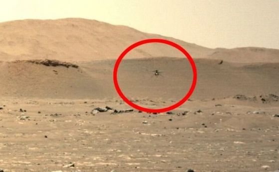 Трети, изненадващо дълъг полет на Марс на хеликоптера Ingenuity (видео)