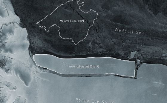 Най-големият айсберг в света се откъсна от Антарктика