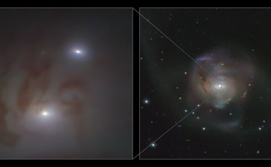 Откриха най-близката до нас двойка свръхмасивни черни дупки (видео)