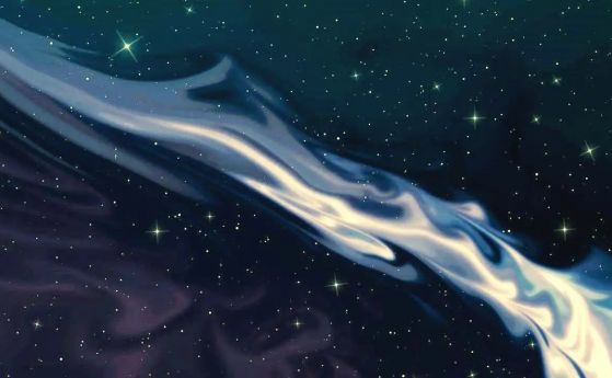 Открит е най-далечният мегамазер, много мощна емисия, произведена от сливането на две галактики преди 5 милиарда години