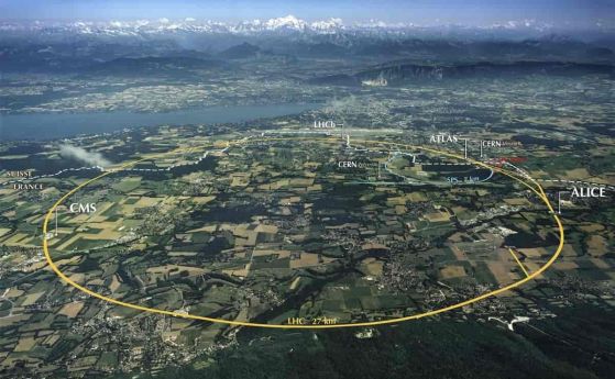 Изглед от въздуха на CERN