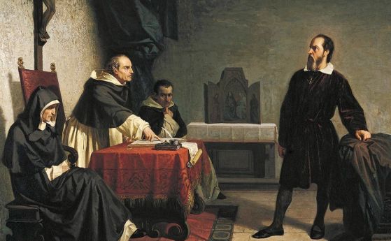 Галилей преди инквизицията (картина на Кристиано Банти, 1857 г.)