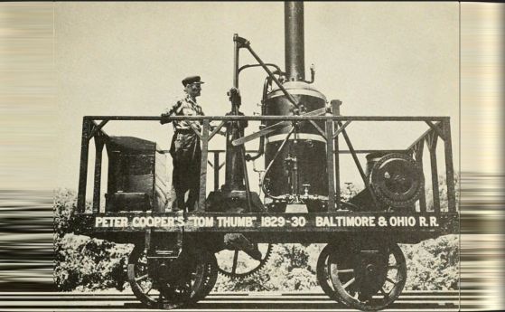Функционираща реплика в реален размер на локомотива на Купът Том Тъм, построена през 1926 г. от железопътнате компания Балтимор и Охайо.