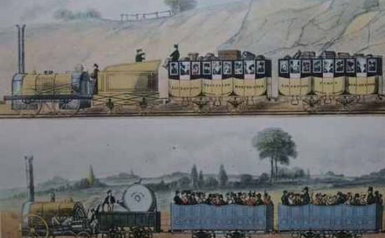 На 15 септември 1830 е открита първата междуградска жп линия