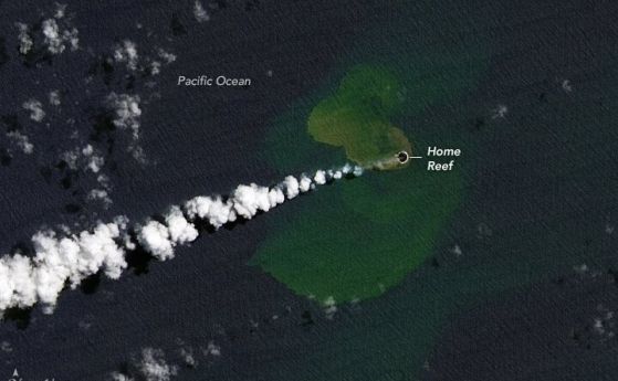 Нов остров в Тихия океан се е появил след подводно изригване