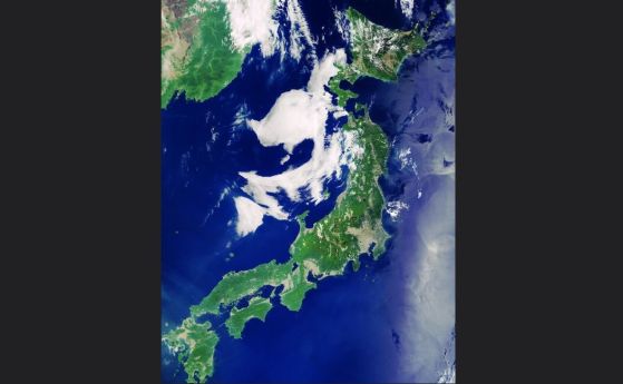 Сателитна снимка на Япония