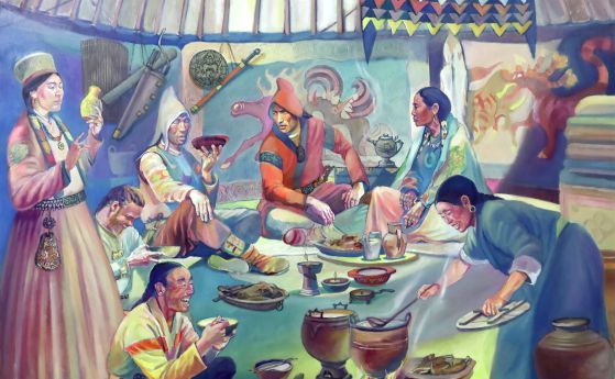 В монголската степ номадският народ хунну е създал мултиетническа империя, свързана чрез търговия с Рим, Египет и имперски Китай. Художествена реконструкция на живота сред имперския елит на хунну от Галмандах Амарсанаа.