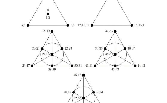 Те описват решението с помощта на математическа система, фокусирана около триъгълна структура, наречена равнина на Фано. Всяка точка от структурата е начертана с двойки числа и е свързана с линии - всяка линия генерира набор от шест числа, което се равняв