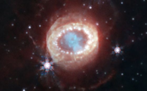 SN 1987a, както се вижда от камерата на JWST за близки инфрачервени лъчи 