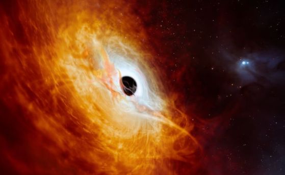 Открит е най-яркият квазар с най-лакомата черна дупка, която яде по едно слънце на ден (видео)
