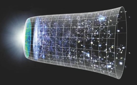 Илюстрация на нашата космическа история, от Големия взрив до настоящето, в контекста на разширяващата се Вселена. Не сме сигурни, въпреки че мнозина твърдят, че Вселената е започнала от сингулярност. Възможно е обаче, точно както черните дупки
