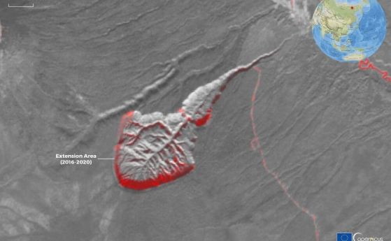  Разширяването на кратера Батагайка