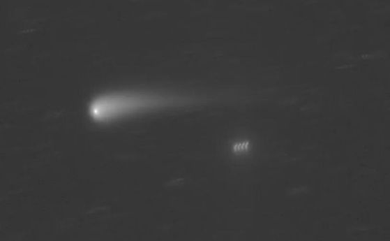 Астрономът Джанлука Маси (Gianluca Masi) от проекта за виртуален телескоп засне това изображение на кометата C/2023 A3 Tsunchinshan-ATLAS на 5 май 2024 г. от Чекано, Италия.