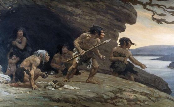 Неандерталци майсторят каменни сечива в пещера