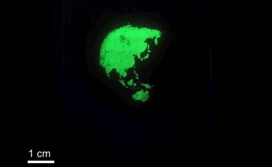 малък дисплей с пиксели с размерите на напречно сечение на човешки косъм
