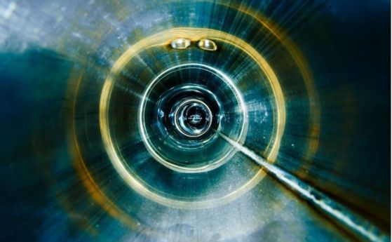 Вътрешността на калориметъра за оловни цинтилатори на NA61/SHINE