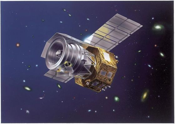 Илюстрация на инфрачервения астрономически сателит на JAXA ASTRO-F AKARI