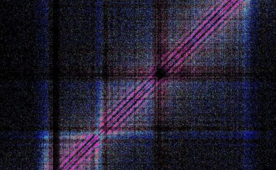 Подробна карта на генома, по един пиксел на нуклеотид