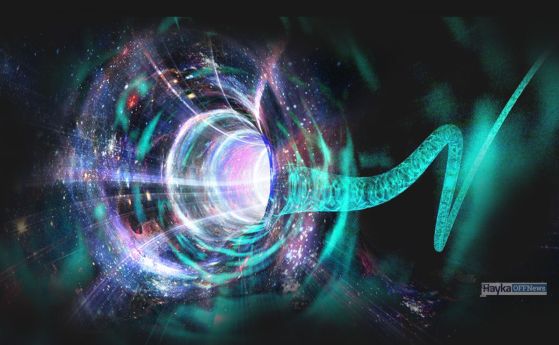 Илюстрация на червеева дупка.