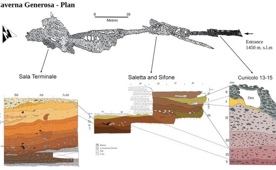 план на пещерата