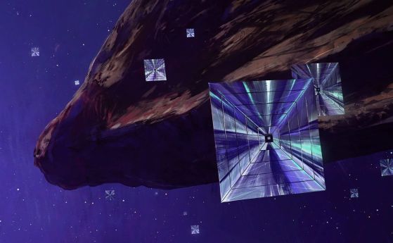 Космически кораб с лазерно платно пристига на 'Оумуамуа, междузвездния астероид